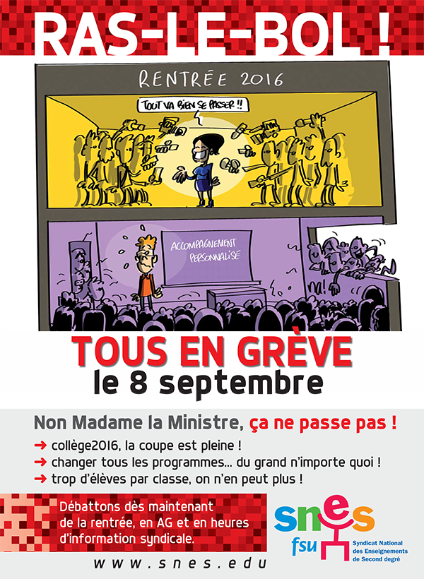 affiche a2 greve 08 09 2016