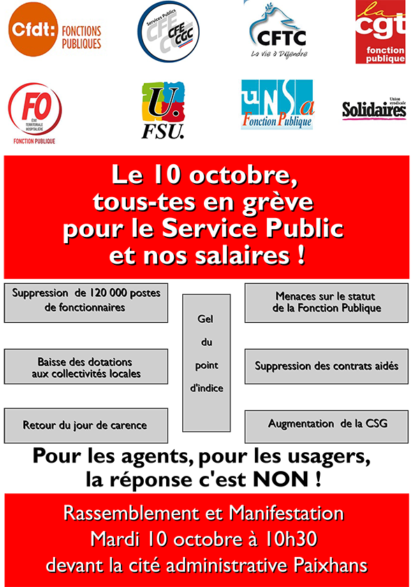 tract intersyndical 10 octobre 2017 1